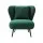 Artiss Green Corduroy Velvet Accent Armchair Lounge Chair with Wide Wing Back and Thick Cushion 150kg Capacity