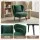 Artiss Green Corduroy Velvet Accent Armchair Lounge Chair with Wide Wing Back and Thick Cushion 150kg Capacity