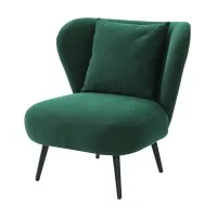 Artiss Green Corduroy Velvet Accent Armchair Lounge Chair with Wide Wing Back and Thick Cushion 150kg Capacity