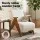 Artiss Upholstered Accent Armchair Chenille Fabric Rounded Armrests Solid Wood Frame Beige 150kg Capacity