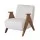 Artiss Upholstered Accent Armchair Chenille Fabric Rounded Armrests Solid Wood Frame Beige 150kg Capacity
