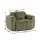 Artiss Compressed Armchair Sofa with Cushion Corduroy Velvet Upholstery Frameless High-Density Foam Green