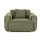 Artiss Compressed Armchair Sofa with Cushion Corduroy Velvet Upholstery Frameless High-Density Foam Green