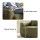 Artiss Compressed Armchair Sofa with Cushion Corduroy Velvet Upholstery Frameless High-Density Foam Green