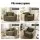Artiss Compressed Armchair Sofa with Cushion Corduroy Velvet Upholstery Frameless High-Density Foam Green