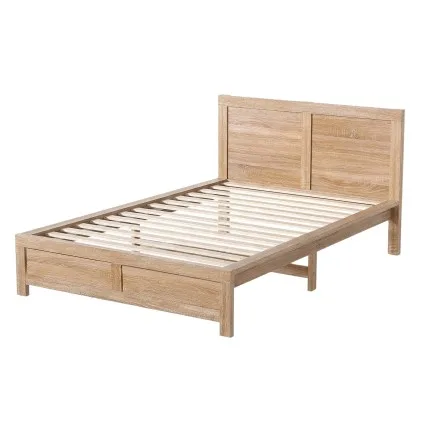 Artiss King Single Wooden Bed Frame Acacia Finish 14 Slats 7 Legs 150kg Capacity Sturdy Base 122×210cm