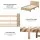 Artiss King Single Wooden Bed Frame Acacia Finish 14 Slats 7 Legs 150kg Capacity Sturdy Base 122×210cm