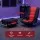 Artiss Floor Gaming Chair with 360 Swivel 6-Position Backrest 150 kg Black and Red Foldable Design