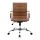 Artiss Office Chair Brown PU Leather Mid Back Conference Chair with 360° Swivel, Height Tilt Adjust, Chrome Base