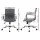 Artiss Office Chair Grey PU Leather Mid Back Conference Chair with Chrome Base, Adjustable Height and Tilt, 360° Swivel
