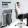 Artiss Office Chair Grey PU Leather Mid Back Conference Chair with Chrome Base, Adjustable Height and Tilt, 360° Swivel