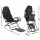 Artiss Foldable Racing Simulator Cockpit Seat with Steel Wheel Stand Adjustable Pedals and Gear Shifter Mount Black