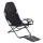 Artiss Foldable Racing Simulator Cockpit Seat with Steel Wheel Stand Adjustable Pedals and Gear Shifter Mount Black