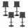 Artiss Set of 4 Vintage Grey Bar Stools, PU Leather with Gas Lift, 360° Swivel, Adjustable Height, Steel Base