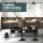 Artiss Frawley 4x Bar Stools - Vintage Leather, Adjustable Gas Lift, 360° Swivel, Brown, Timeless Elegance