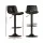 Artiss Fynn 4x Bar Stools - Black PU Leather, Padded Seat, Swivel, Adjustable Height, Chrome Base, 130kg Capacity