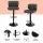 Artiss Promus 4x Grey PU Leather Adjustable Bar Stools with Chrome Gas Lift and 45cm Steel Base - 130kg