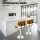 Artiss 4x Gas Lift Bar Stools, White PU Leather & Wooden Design, Chrome Finish, Adjustable Height, 130kg Capacity