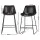 Artiss 4x Black Bar Stools - Leather Padded, Metal Legs, 70cm Seat Height, Premium Design, Easy Assembly, 150kg Capacity