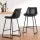Artiss 4x Black Bar Stools - Leather Padded, Metal Legs, 70cm Seat Height, Premium Design, Easy Assembly, 150kg Capacity