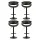 Artiss Bar Stools Set of 4, PU Leather, Adjustable Height, Black, 60-83cm, Contemporary Design with Armrest