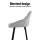 Artiss 4x Bar Stools Linen Upholstered, 60cm Counter Height, Curved Wing Backrest, Metal Legs, Grey/Black, Set of 4
