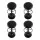 Artiss 4x Bar Stools Black PU Leather Padded Swivel Gas Lift Adjustable 59-81cm Chrome Base Modern Kitchen