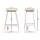 Artiss Bar Stools Set, Wooden Pine and White, 64cm Seat Height, Stylish Saddle Design, Durable and Rust-Proof