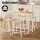 Artiss Bar Stools Set, Wooden Pine and White, 64cm Seat Height, Stylish Saddle Design, Durable and Rust-Proof