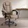 Artiss Massage Office Chair Executive Brown PU Leather Ergonomic Recliner with Vibration, Adjustable Height, Espresso