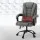 Artiss 2-Point Massage Office Chair, Black Fabric, Adjustable Comfort with Lumbar Support and Recline Features