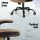 Artiss 2 Point Massage Office Chair Brown PU Leather Mid Back Ergonomic Chair with Lumbar Support and Tilt Adjustment