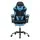 Artiss Cyan Blue 2-Point Massage Gaming Office Chair with Footrest, PVC Leather, Recline & Adjustable Headrest