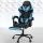 Artiss Cyan Blue 2-Point Massage Gaming Office Chair with Footrest, PVC Leather, Recline & Adjustable Headrest