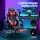 Artiss Ergonomic Red Massage Gaming Office Chair with Footrest - 2 Point Lumbar Support, Recline & 360 Swivel