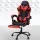 Artiss Ergonomic Red Massage Gaming Office Chair with Footrest - 2 Point Lumbar Support, Recline & 360 Swivel