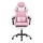 Artiss Pink Massage Gaming Office Chair with Footrest - Ergonomic Design, 2-Point Lumbar Massage, 360° Swivel