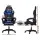 Artiss Ergonomic Blue 6-Point Massage Gaming Chair with LED, PU Leather, Recline, Footrest, 360° Swivel, 150kg Capacity