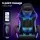 Artiss Ergonomic Blue 6-Point Massage Gaming Chair with LED, PU Leather, Recline, Footrest, 360° Swivel, 150kg Capacity