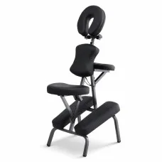 Zenses Portable Massage Chair Folding Beauty Bed 11kg 150kg Capacity Adjustable PU Leather Black