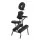 Zenses Portable Massage Chair Folding Beauty Bed 11kg 150kg Capacity Adjustable PU Leather Black