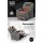 Artiss Velvet Recliner Chair with Lift Assist, Heated 8-Point Massage, Faux Linen, Cup Holders, Grey, 84x82x112cm
