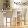 Artiss Bar Stools Set of 4, Linen Upholstered, Beige, 103cm High, Tufted Design, Elegant Kitchen Seating