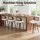 Artiss Wooden Swivel Bar Stool 60cm Seat Height White PU Rattan Backrest Plywood Legs Modern Design 360°