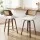 Artiss Wooden Swivel Bar Stools Set of 2 60cm Seat Height White PU Rattan Backrest Plywood Legs 2 Pack