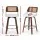 Artiss Set of 3 Wooden Swivel Bar Stools 60cm Seat Height White PU Rattan Backrest Plywood Legs Chrome Footrest