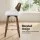 Artiss Set of 3 Wooden Swivel Bar Stools 60cm Seat Height White PU Rattan Backrest Plywood Legs Chrome Footrest