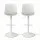 Artiss 2 Piece Bar Stools 64-85cm Adjustable Swivel Gas Lift Curved Backrest Faux Linen White