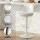 Artiss 2 Piece Bar Stools 64-85cm Adjustable Swivel Gas Lift Curved Backrest Faux Linen White
