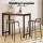 Artiss 2x Bar Stools - Brown PU, Foam Seat, 75cm Height, Powder-Coated Metal Frame, Anti-Slip Feet, 1-Year Warranty